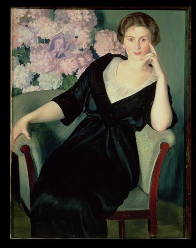 Portrait de Rene Ivanovna Notgaft - Boris Mikhailovich Kustodiev
